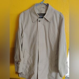 Vintage Botany 500 Coat Mens 40S Overcoat‎ Removable Faux Fur Lined USA